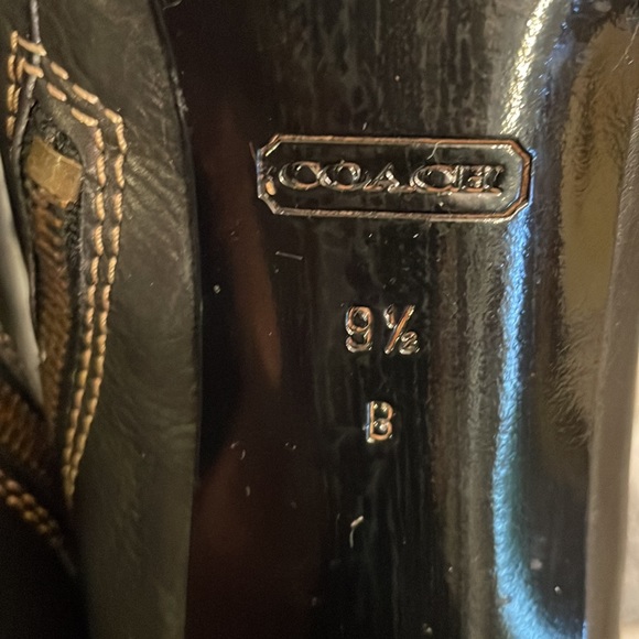 Coach Nancie Soft Calf Black Pebbled Leather Heeled Bootie Made in Italy - Picture 7 of 16